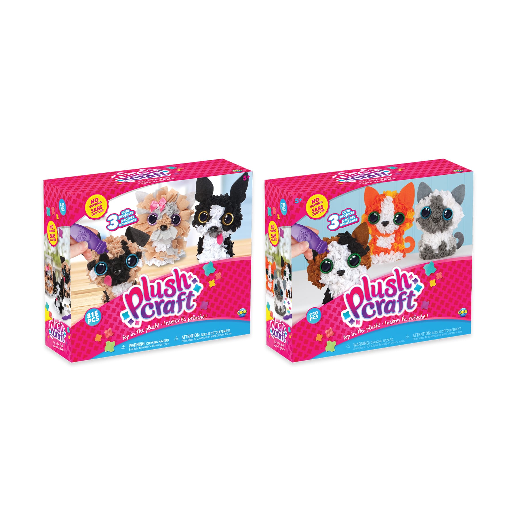 Assorted PlushCraft Fabric by Number Animal Pillow Kit - Walmart.com