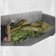 thumbnail image 5 of Tree Soft Flannel Fleece Throw Blanket, Scene of a Big Tree Trunk in Thailand, Cozy Plush for Indoor and Outdoor Use, 50" x 70", Fern Green Pale Green, by Ambesonne, 5 of 5