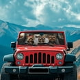 thumbnail image 3 of Uorisanigo Windshield Sun Shade for2007-2023 Wrangler Rubicon Sahara TJ JK JKU 2 & 4 Door, Yorkshire Terrier PrintFront Window Sun Visor Blocks UV Rays Foldable Sunshade with Storage Pouch, 3 of 7