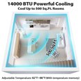 thumbnail image 3 of LifePlus Dual Hose Portable Air Conditioners 10200BTU (14000BTU ASHRAE) Indoor Room AC Unit Dehumidifier Air Filter Window Kits Easy Efficient Standard for Large Room Remote Control, NPH-10CE, 3 of 9
