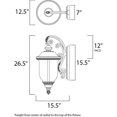 thumbnail image 3 of Maxim Lighting - Three Light Outdoor Wall Lantern - Outdoor Wall Mount -, 3 of 4