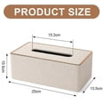 thumbnail image 2 of Fashion Leather Tissue Box - Pearl White - 25*13.5*10.5cm - 1pc, 2 of 5