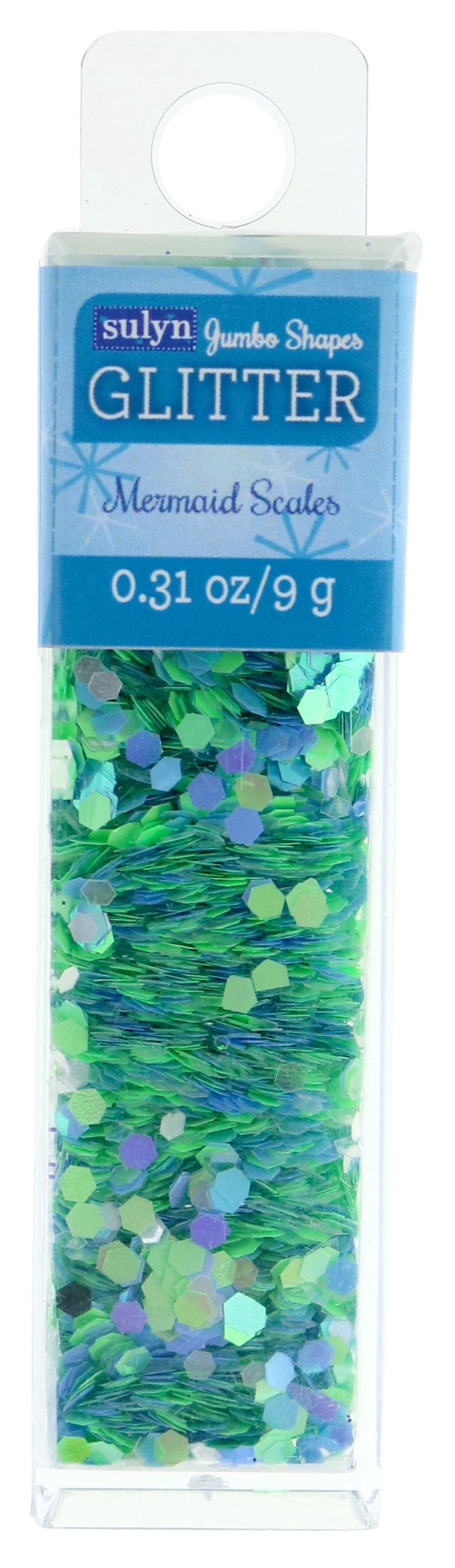 Sulyn Jumbo Glitter for Crafts, Green and Blue Mermaid Scales, .31 oz