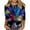 AC-Multicolor, variant on Womens Mardi Gras Tops Color Block Plaid 3/4 Sleeve Casual T Shirts Carnival Themed Holiday Party Tee Shirt Multicolor L