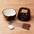 thumbnail image 4 of pitrice Chocolate Fondue Set Chocolate Cheese Fondue Pot Ceramic Fondue Set for Melting Chocolate Cheese, 4 of 9