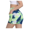 thumbnail image 1 of Gibobby Leggings cortos yoga mujer Pantalones de yoga de cadera Correr Cintura Fitness Burbuja Ejercicio de Pantalones de yoga de mujer alta(Verde,XG), 1 of 5