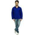thumbnail image 7 of Atasi Men's Kurta Roll-Over Blue Shirt Collar Neck Ethnic Indian Clothing-XX-Large, 7 of 7