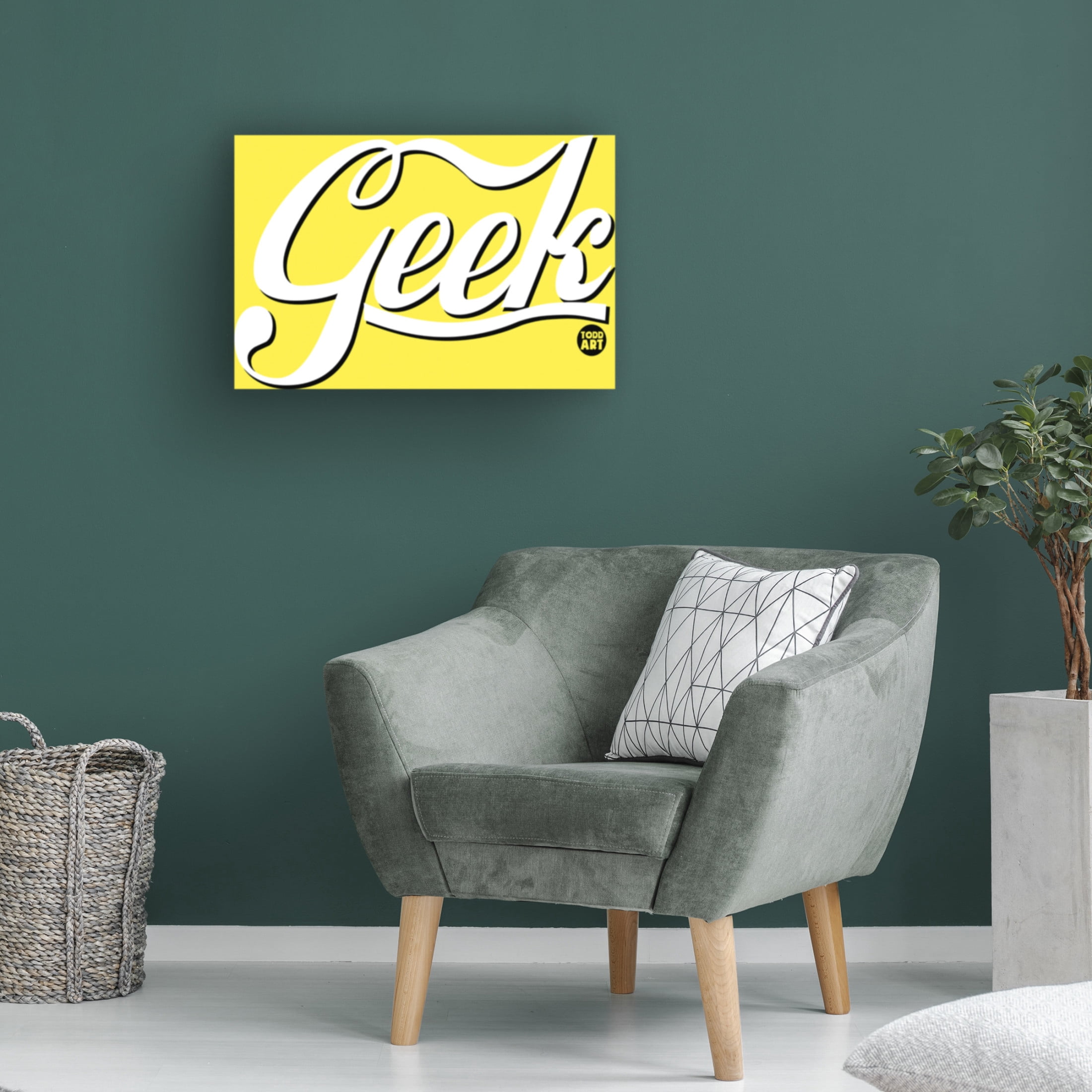 Canvas Wall Art - toddart 'Geek' Wall Art for Living Room, Bedroom, or Office Décor by Trademark Fine Art - 47 x 30 Inches