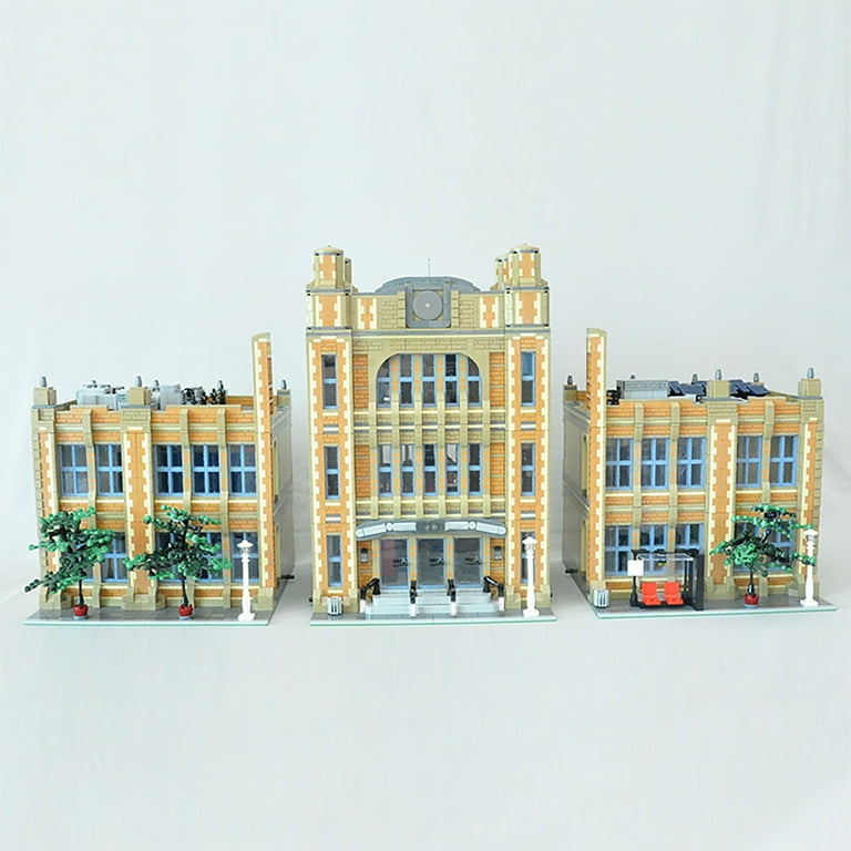 Moc Modular School Building Blocks Set Famous World Modern Architecture School Blocks Modular Bricks DIY Construct Building Toys Gifts