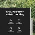 thumbnail image 6 of Patio Retractable Side Awning, 86.6"x196.9", UV-Resistant & Water-Resistant, Ideal for Patio, Terrace or Balcony, Easy to Operate, Polyester with PU Coating, Sturdy Steel Base - Black, 6 of 9