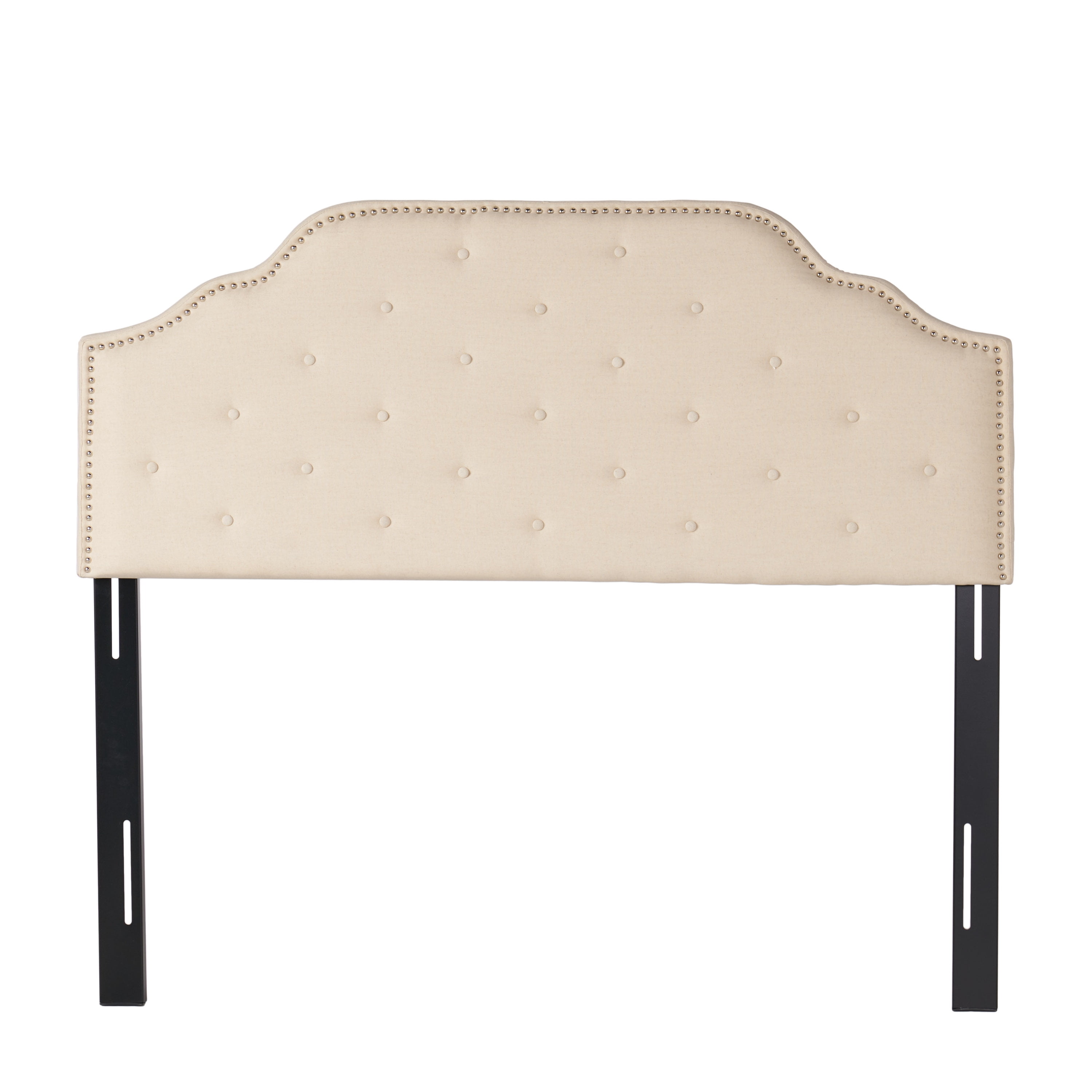 Noble House Samson Beige Fabric Queen/Full Headboard