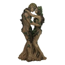 Sky Dance Celtic Greenman and Tree Woman Gaia Ent Couple Embracing Figurine