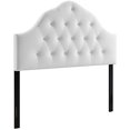 thumbnail image 1 of Modway Tête de Lit en Velours de Performance Capitonnée à Losanges, Grand Lit Souverain, Blanc, 1 of 5