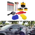 thumbnail image 4 of Juego de cepillos para detalles automáticos de 17 Uds., cepillo de línea de limpieza multiusos, cepillo de taladro de microfibra, cepillos de limpieza Amarillo Baoblaze cepillo para detalles de coches, 4 of 7
