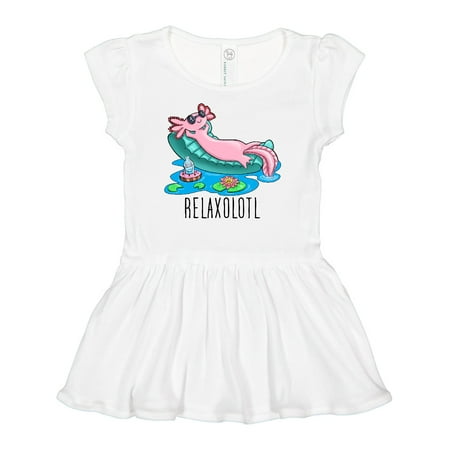 

Inktastic Relaxolotl- Cute Axolotl on Summer Vacation Gift Baby Girl Dress