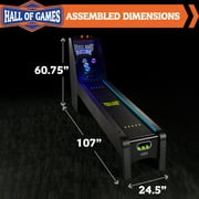 9 ft. Arcade Roll and Score Game with LED Lights and Electronic Scorer, Black by Hall of Games