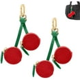 thumbnail image 1 of Mini Fruit Keychain Charms, Leather Fruit Purse Charm, Cute Mini Coin Purse Keychain, For Backpack Decoration(Cherries *2), 1 of 6
