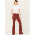 thumbnail image 3 of Driftwood Women's Rose High Rise Falling Sunflower Flare Jeans Rust Copper 28W x 34L, 3 of 4
