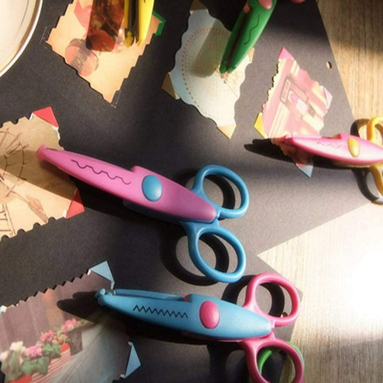 Honbay Pack of 6 Assorted Colors Kids Smart Paper Edger Scissors for  Teachers, Students, Crafts, Scrapbooking, DIY Photos, Album, Decorative