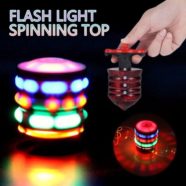 Spinning Top Gyro Spinner LED Music-Flash Light Kids-Toy Classic Gifts Xmas 