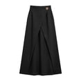 thumbnail image 6 of Maxi Wrap Skirts for Women Summer Elastic High Waisted Casual A Line Long Linen Skirt with Pockets, 6 of 7