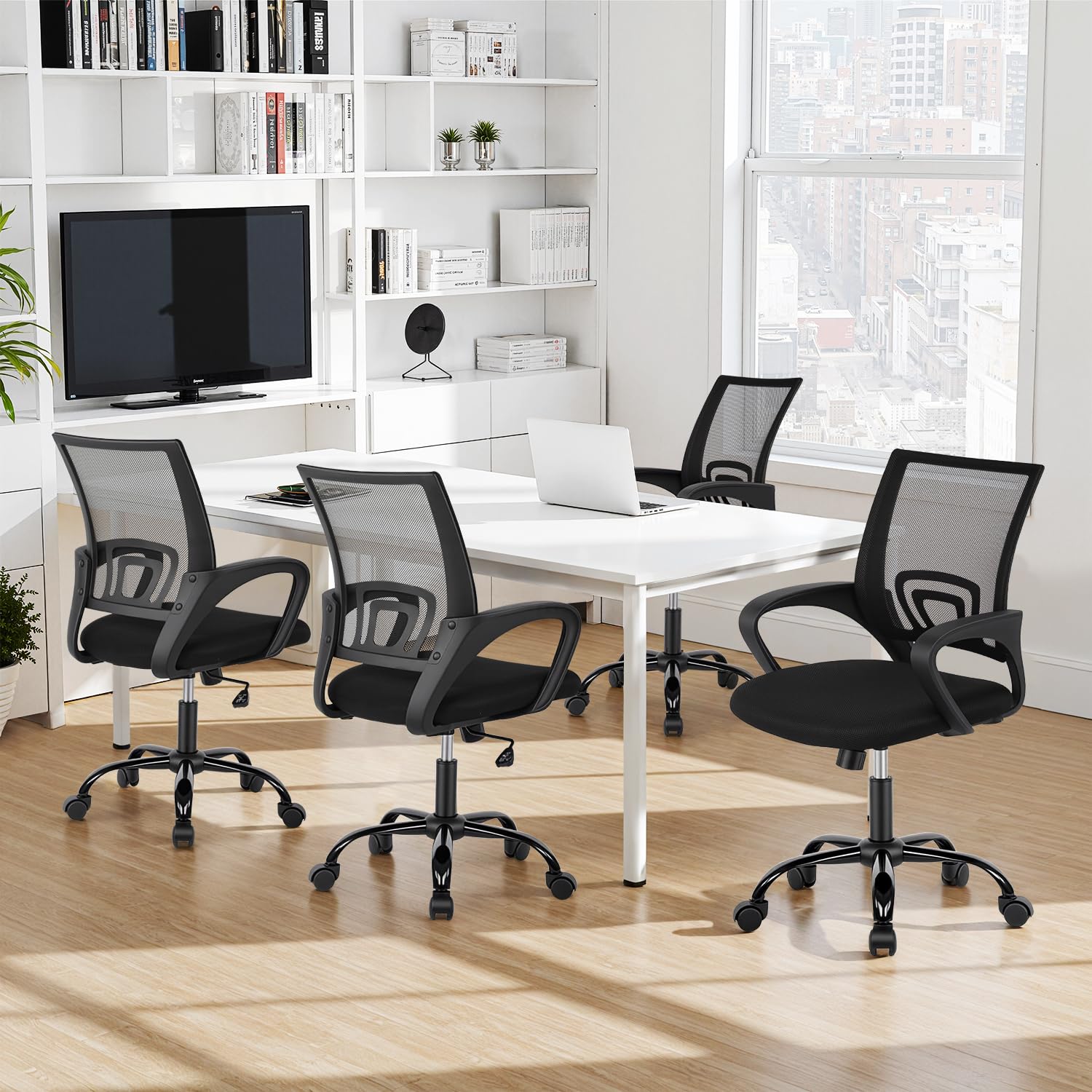 BestOffice Ergonomic Mesh Office Chair, Adjustable Height, Black photo 6