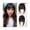 Natural Black, variant on 100% Human Hair Bangs Platinum Blonde Human Hair Air Bangs for Women Blunt Bangs 4.5in