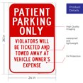 thumbnail image 3 of Patient Parking Only Red Sign, Board, 24x36 Corrugated Plastic, 3 of 7