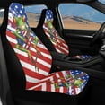 thumbnail image 4 of Binienty Frog American Flag Front Auto Seat Covers Washable Removable Non-Slip Car Bucket Seat Covers Universal for Cars SUV Truck, 2 Pack, 4 of 8