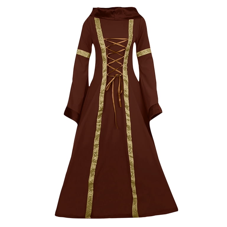 Womens Renaissance Medieval Dress with Corset Lace up Court Dress Plus Size  Vintage Irish Costume Gown Princess Dress Witch Costume - Walmart.com