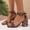 Brown, variant on Women's Low Heels Open Toe Block Heeled Dress Ankle Strap Pump Wedding Sandals, Fashion Square Toe Ankle Strappy Sandals(Brown,7)