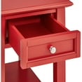 thumbnail image 3 of Chelsea Lane Wood End Table with Drawer and Lift-top Power Outlet, Samba Red, 3 of 5