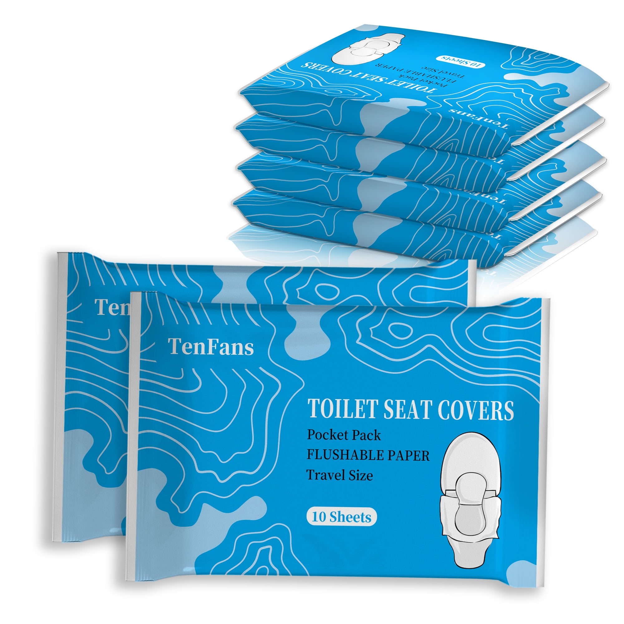 Toilet Seat Covers (60 pack), XL Flushable and Biodegradable Paper