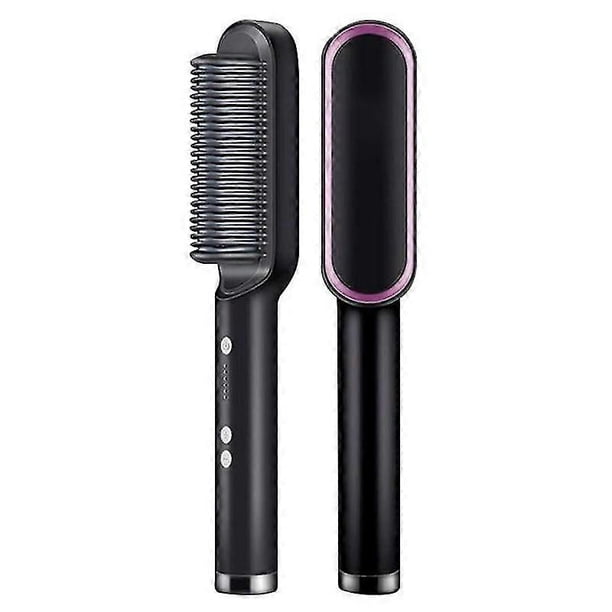 Hair Straightener Brush 2-in-1 with Temperature Control & Auto Shutoff