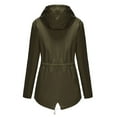 thumbnail image 2 of Women's Waterproof Windbreaker Casual Hooded Trench Coats Lightweight Raincoats Outdoor Rain Jackets with Pockets, 2 of 5