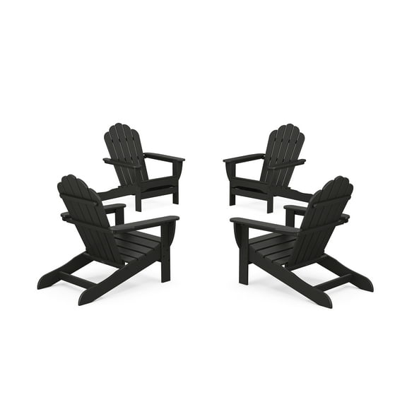 Trex® Outdoor Furniture™ 4-Piece Monterey Bay Oversized Adirondack Chair Conversation Set in Charcoal Black