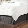 thumbnail image 4 of Noble Linens Gray Pleated Dust Ruffle Bed Skirt, Queen, 4 of 10