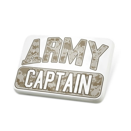 Porcelein Pin ARMY Captain, Camo Lapel Badge – NEONBLOND