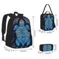 thumbnail image 4 of Naloa Turtle Print Large Capacity Backpack Lunch Bag Pencil Case Combination 3 Piece Set for Student, 4 of 8