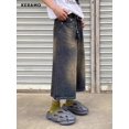 thumbnail image 2 of Pantalones vaqueros vintage americanos de cintura alta para hombre y mujer, estilo casual de los años 2000, lavados, holgados, estilo Y2K, de pierna ancha, estilo grunge, estilo urbano., 2 of 6