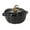 Black, variant on Smith & Clark 2 Quart Pumpkin Enameled Cast Iron Dutch Oven Casserole Pot with Lid, Black