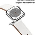 thumbnail image 3 of LEIXIUER Genuine Leather Compatible with Apple Watch Band 40mm 41mm 44mm 38mm 45mm 49mm 42mm Women Men, Genuine Quality Leather Wristbands Replacement for iWatch Series Ultra 9 8 7 SE 6 5 4 3 2 1, 3 of 6