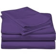 thumbnail image 2 of 4 Piece Luxurious Sheet Set ultra Soft 100% Egyptian Cotton, 800 Thread Count 8 Inch Deep Pocket - (Cal King - Size) Solid Purple Colour, 2 of 4