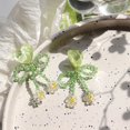 thumbnail image 3 of Pendientes llamativos elegantes de moda para mujer, verde, 3 of 5