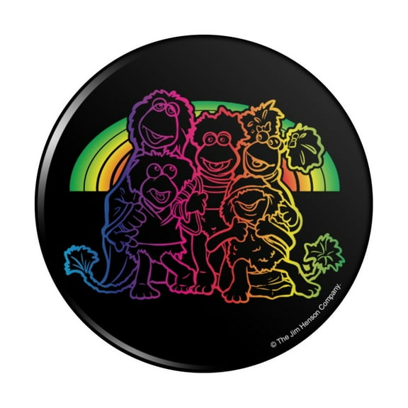 Fraggle Rock Retro Rainbow Kitchen Refrigerator Locker Button Magnet