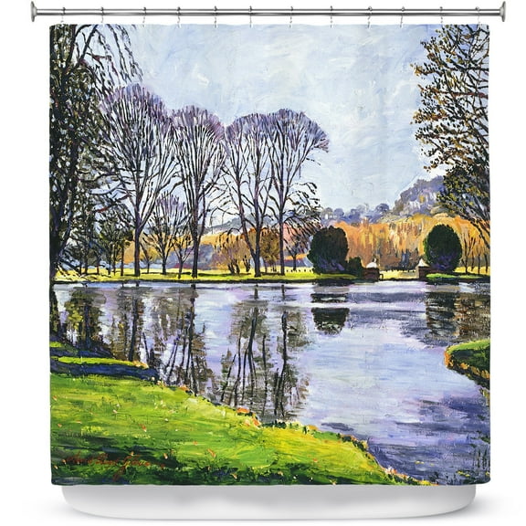 Shower Curtains 70" x 84" from DiaNoche Designs by David Lloyd Glover - Winter Lakeshore