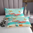 thumbnail image 3 of Erosebridal Tropical Flamingo Coverlet Set Twin, Wild Animal Bedding Set, Summer Beach Decor, Microfiber 2pcs, 3 of 5