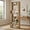 Natural, variant on Spaco Natural 6-Tier Geometric Bookshelf with 2 Anti-Tip Kits, Spacious Home Office Storage with Sturdy Panel Construction