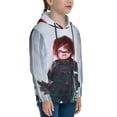 thumbnail image 3 of Saiise Unisex Kids Chucky Y Sweatshirt Boys Girls Hooded Kangaroo Pocket Pullover Hoodies-Small, 3 of 7