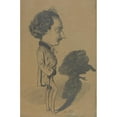 thumbnail image 2 of Hippolyte Mailly 11x14 Gold Ornate Wood Frame and Double Matted Museum Art Print Titled - Caricature of a Standing Man (1857), 2 of 4